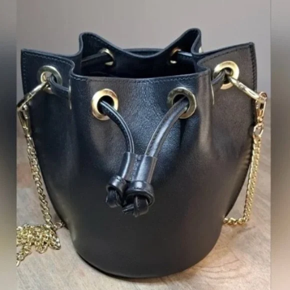 NWOT House of Harlow 1960 Black Mini Bag with Gold Accents - Picture 9 of 15